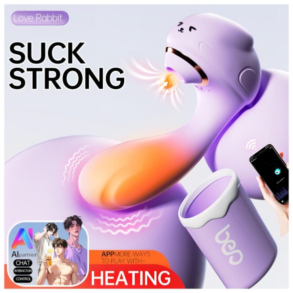 Leopard - succionador y vibrador con vibración - silicona lila