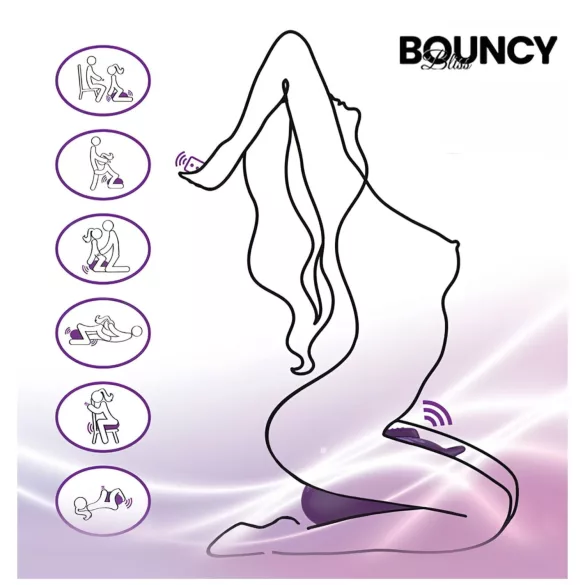 Bouncy Bliss Classic - cojín hinchable con vibrador - silicona lila