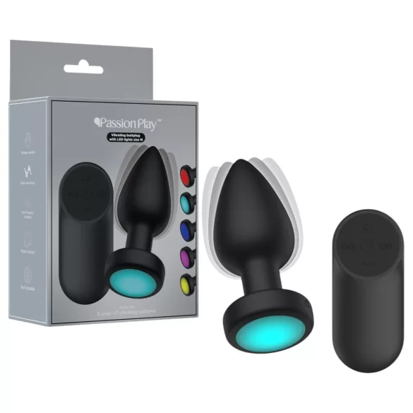 Passion Play - Plug anal vibrador con luz LED - Talla M