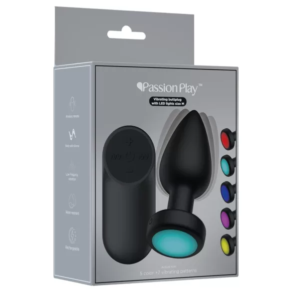 Passion Play - Plug anal vibrador con luz LED - Talla M
