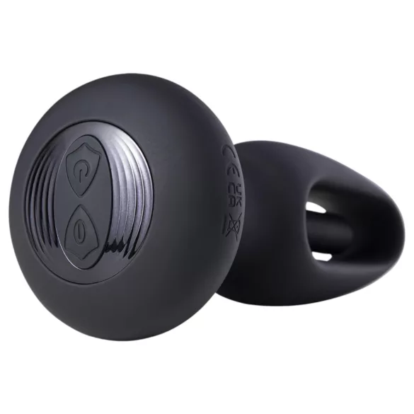 Honey Play Box Snuggy - consolador anal con lengua vibrador - silicona negra