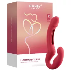   Honey Play Box Harmony Duo - Vibrador con lengüeta para arnés controlado por app (rojo)