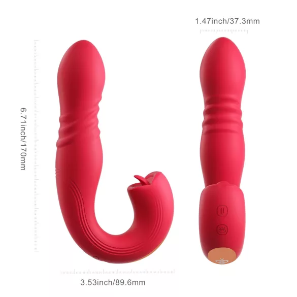 Honey Play Box Joi Thrust 2 - vibrador impulsor y succionador - recargable rojo