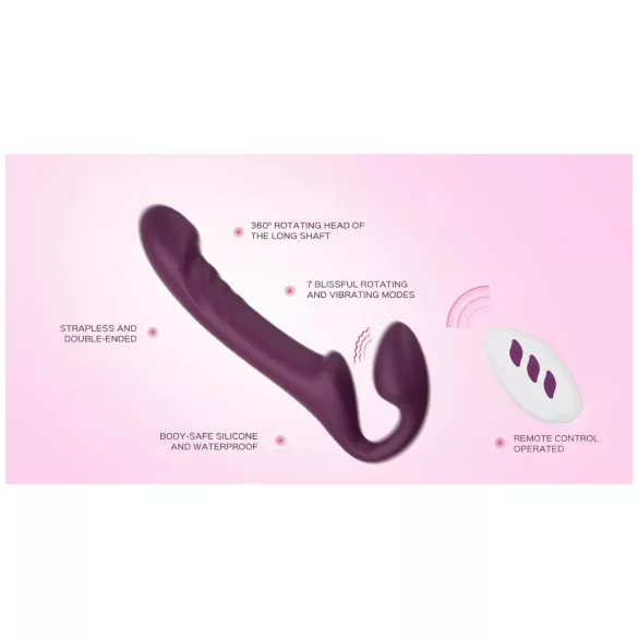Honey Play Box Bliss - arnés con vibrador rotatorio perlas - silicona lila