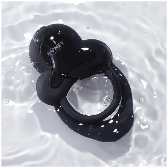 Honey Play Box Anello - anillo vibrador inteligente pene y testículos (negro)