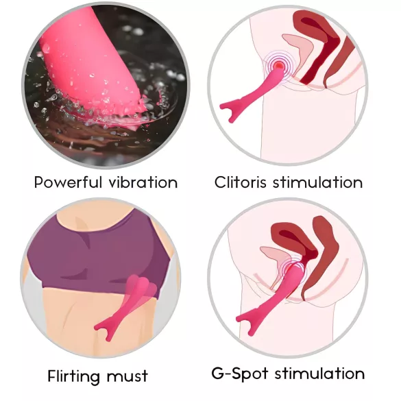 Cotoxo - vibrador punto G recargable - estimulación precisa - silicona roja