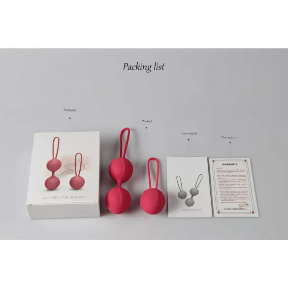 Cotoxo Cherry - bolas chinas dobles - silicona roja