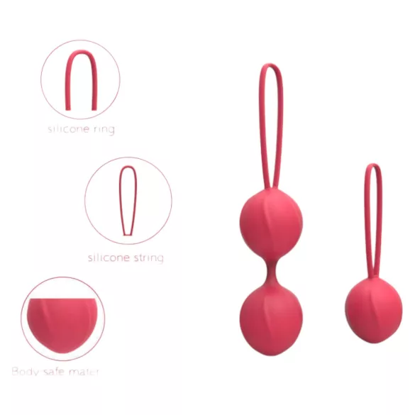 Cotoxo Cherry - bolas chinas dobles - silicona roja