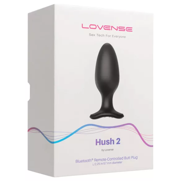Lovense - plug anal vibrador recargable - tamaño L - silicona negra