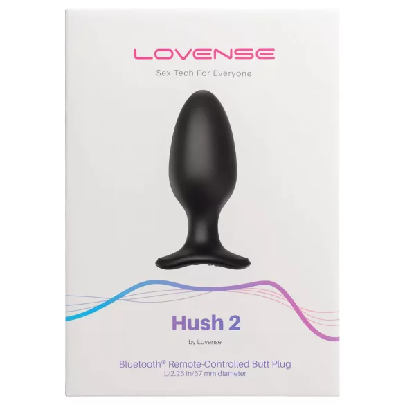 Lovense - plug anal vibrador recargable - tamaño L - silicona negra
