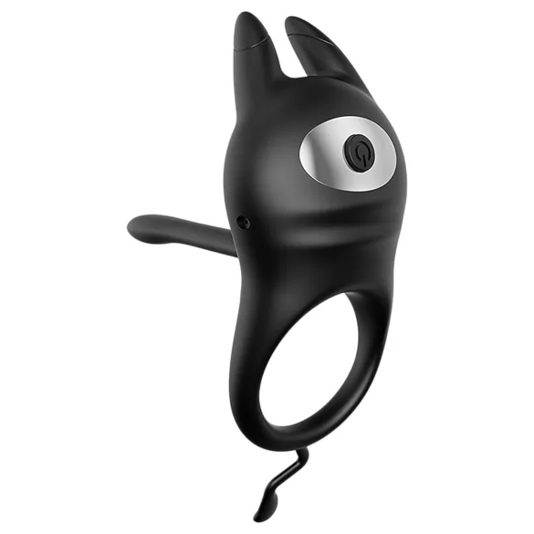 AlvUp - anillo vibrador para pene con estimulador de clítoris - silicona negra