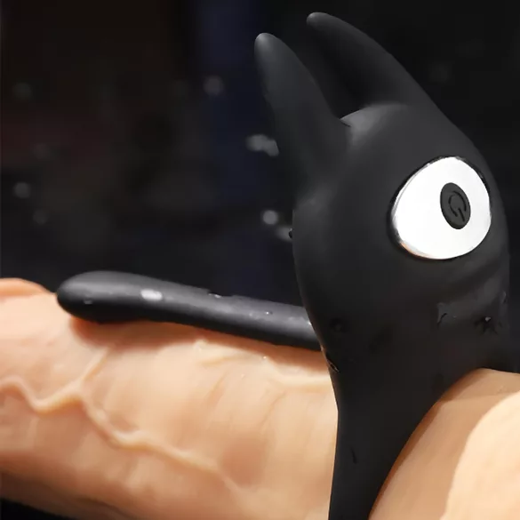 AlvUp - anillo vibrador para pene con estimulador de clítoris - silicona negra