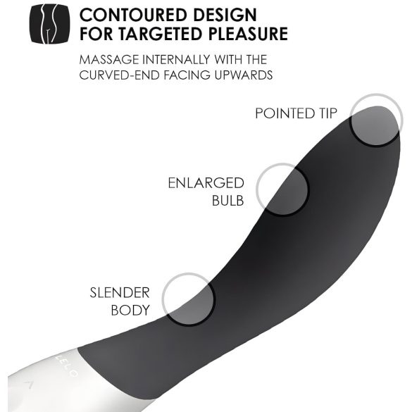 LELO Mona Wave - vibrador punto G impermeable - silicona negra