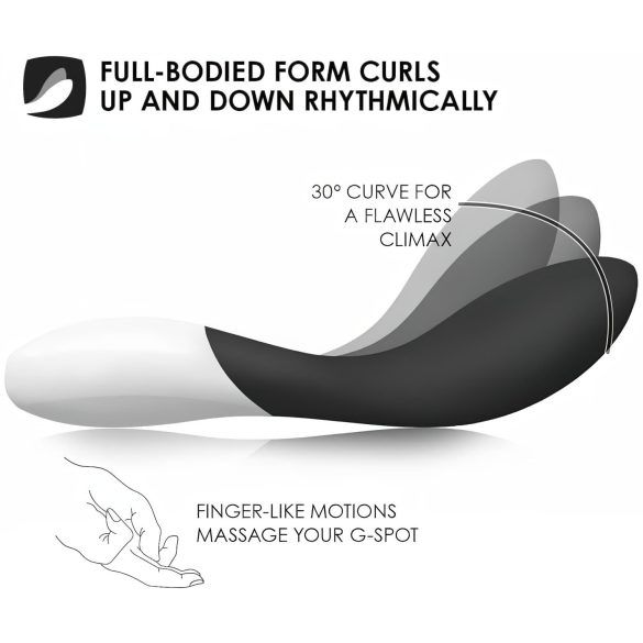 LELO Mona Wave - vibrador punto G impermeable - silicona negra