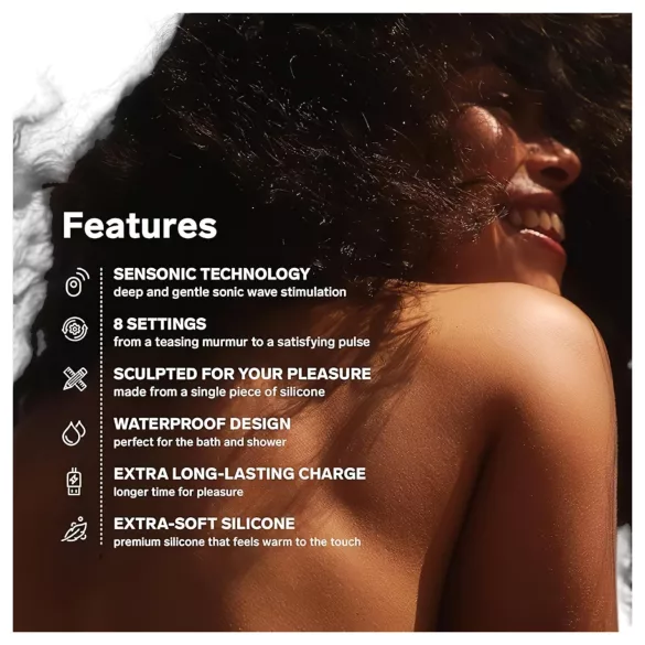 LELO - estimulador de clítoris por ondas sónicas - silicona negra