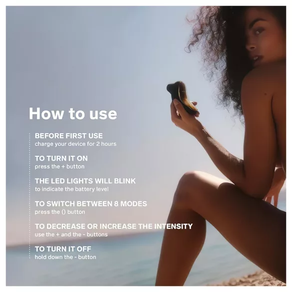 LELO - estimulador de clítoris por ondas sónicas - silicona negra