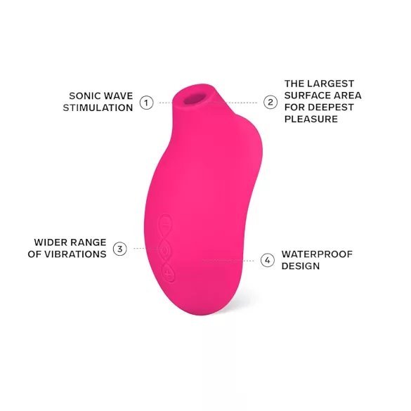 LELO Sona 2 - succionador de clítoris por ondas sónicas - color cereza