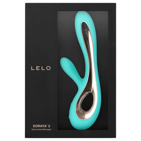 LELO Soraya 2 - vibrador doble estimulador impermeable - silicona turquesa