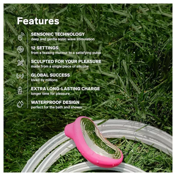 LELO Sona 2 - estimulador de clítoris por ondas sónicas - silicona negra