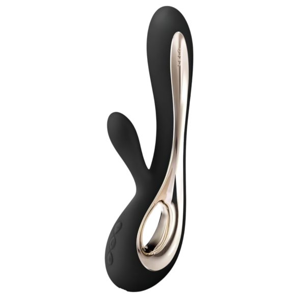 LELO Soraya 2 - vibrador con brazo para clítoris, recargable e impermeable (negro)