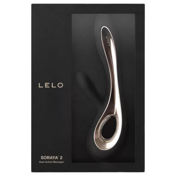 LELO Soraya 2 - Vibrador recargable con estimulador de clítoris - silicona negro