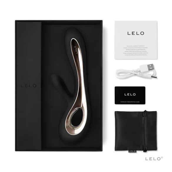 LELO Soraya 2 - Vibrador recargable con estimulador de clítoris - silicona negro