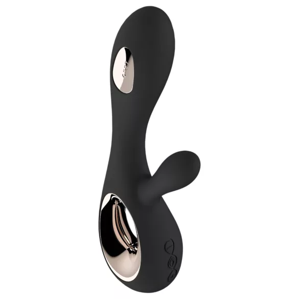 LELO Soraya Wave - vibrador doble estimulador con movimiento - silicona negra