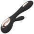 LELO Soraya Wave - Vibrador negro con ola de placer y brazo estimulador