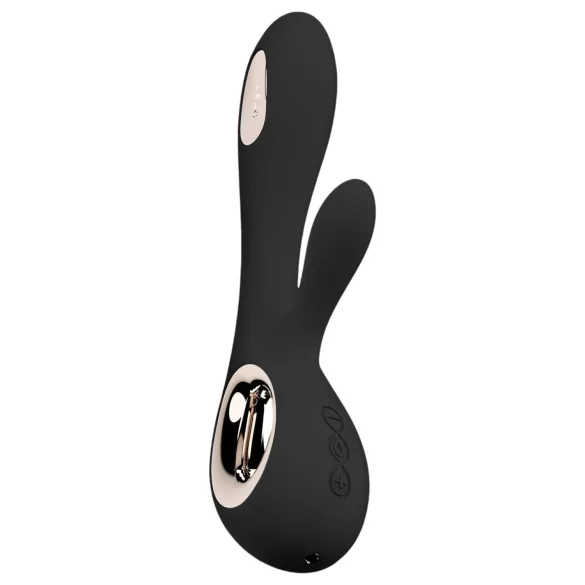 LELO Soraya Wave - vibrador doble estimulador con movimiento - silicona negra