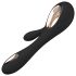LELO Soraya Wave - Vibrador negro con ola de placer y brazo estimulador