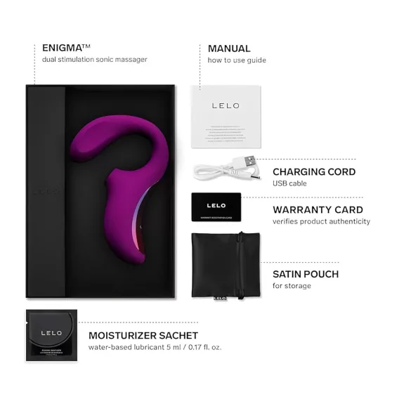 LELO Enigma - vibrador recargable 2 en 1 punto G y clítoris - silicona lila