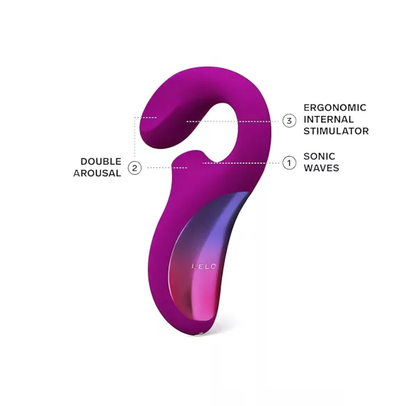 LELO Enigma - vibrador recargable 2 en 1 punto G y clítoris - silicona lila