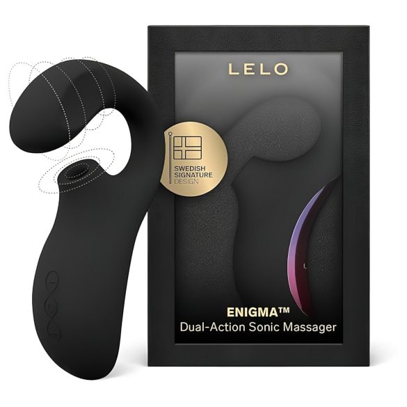 LELO Enigma - recargable, impermeable, vibrador 2 en 1 Punto G (negro)