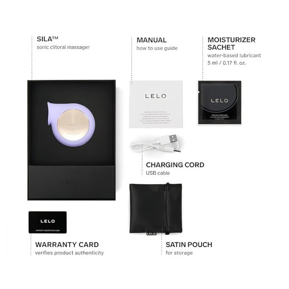 LELO Sila - succionador de clítoris con ondas sónicas - silicona lila