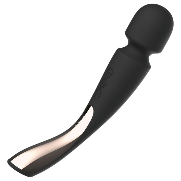 LELO - masajeador vibrador mediano recargable - silicona negra