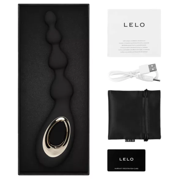 LELO - vibrador anal recargable impermeable - silicona negra