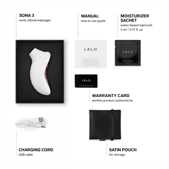LELO Sona 3 - succionador clítoris ondas sónicas - blanco