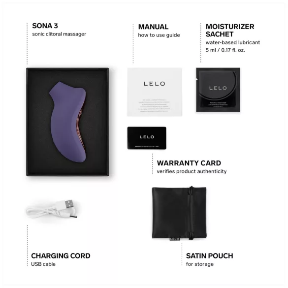LELO Sona 3 - succionador de clítoris por ondas sónicas - silicona lila