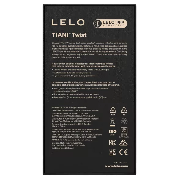LELO Tiani Twist - vibrador inteligente para parejas (lila)