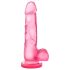 bjours Sweet N Hard 4 - Dildo rosa con ventosa y testículos