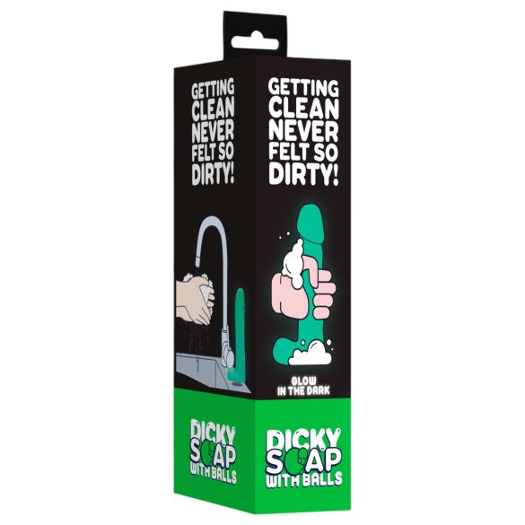 Dicky - jabón con forma de pene y testículos - luminoso - 265g