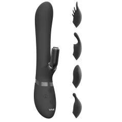   Vive Chou - Vibrador 4 en 1 con brazo para el clítoris (negro)