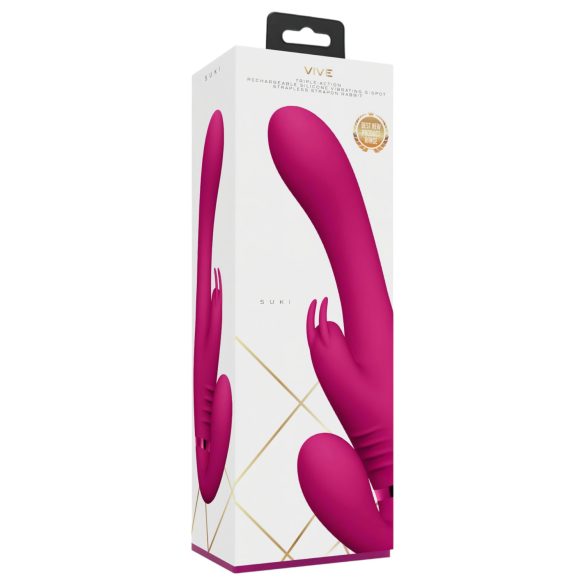 Vive Suki - consolador con arnés sin tiras - vibrador rosa