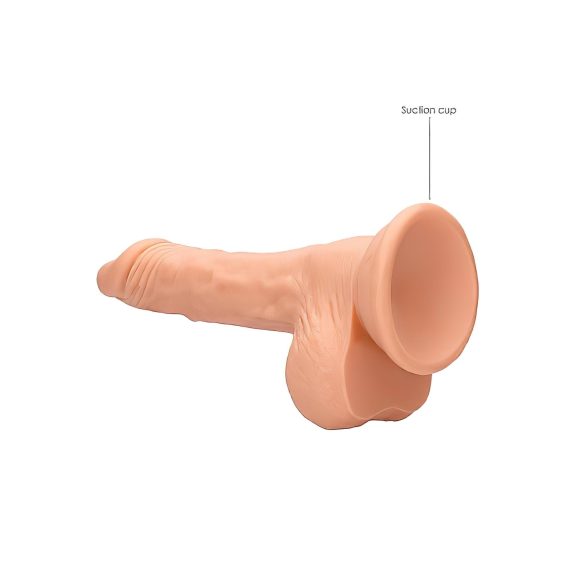 RealRock - dildo realista con testículos - 17 cm - color natural