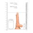 RealRock Pene 7" - Dildo Realista con Testículos (17 cm) - Natural