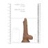 RealRock Dong 7 - consolador realista con testículos (17cm) - oscuro natural