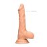 RealRock Dong 8 - consolador realista con testículos (20 cm) - natural