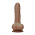 RealRock Pene 8" - Dildo realista con testículos (20cm) - Tono oscuro natural
