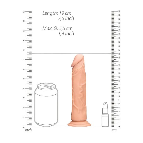 RealRock - dildo realista 17 cm - color natural