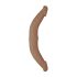 RealRock Double Dong 14 - doble consolador (36cm) - oscuro natural
